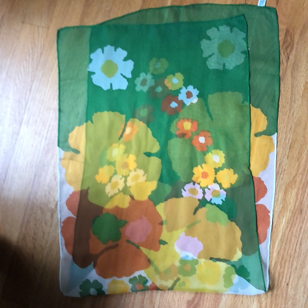 Summer Spring Time Floral Print Rectangular Scarf… - image 4